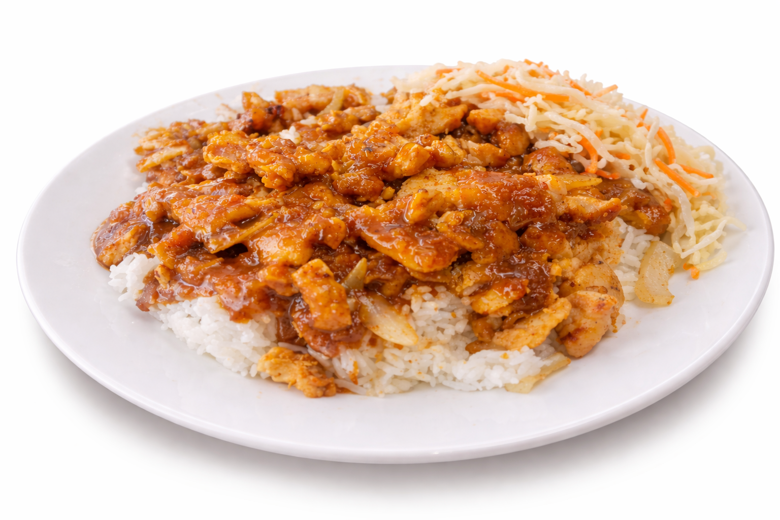 Chicken satay with peanut sauce served with rice or noodles in Dunedin